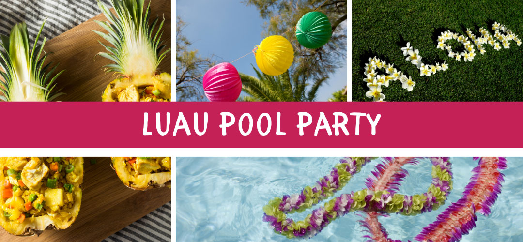 hawaiian pool party decorations